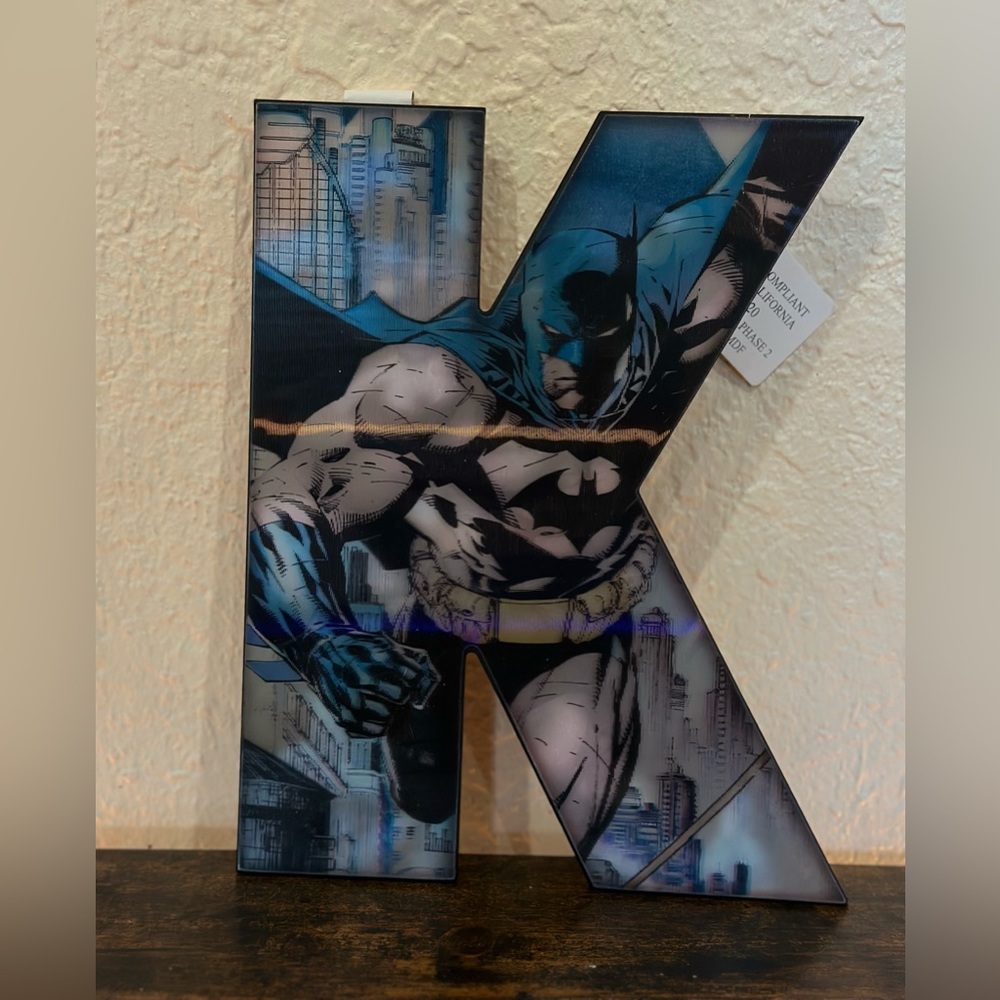 DC Batman holographic letter
